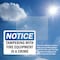 Signmission Tampering With Fire Equipment Is A Crime, 10 in W x Rectangle, Plastic OS-2PACK-NS-P-710-L-18522 - alternate 2
